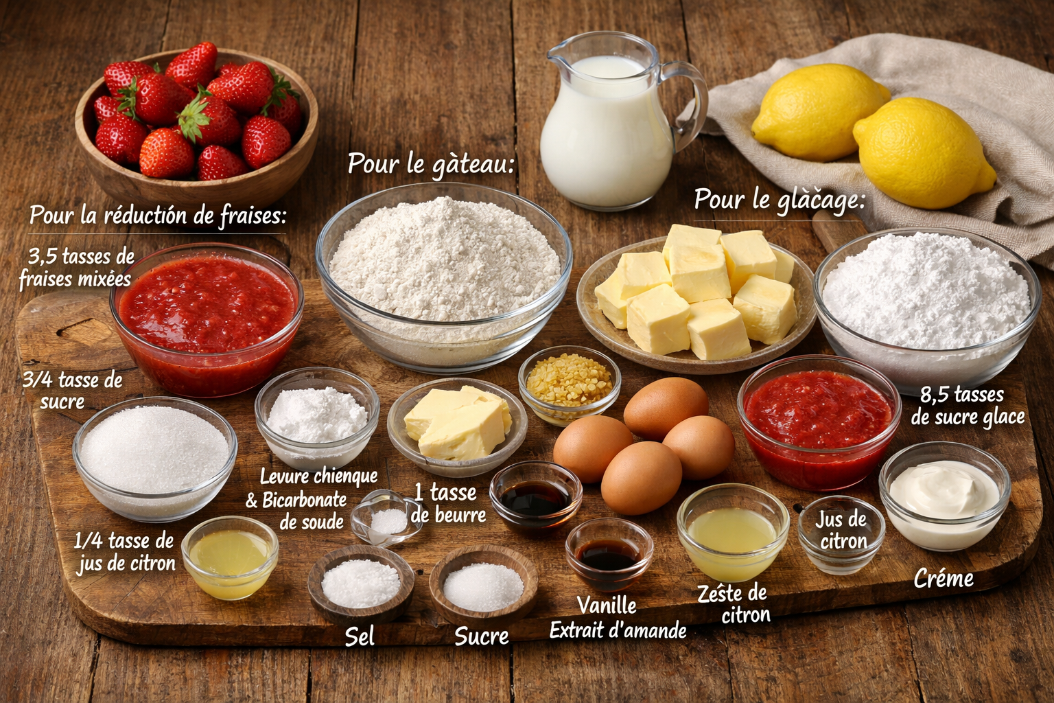 Tarte fraise ingredients