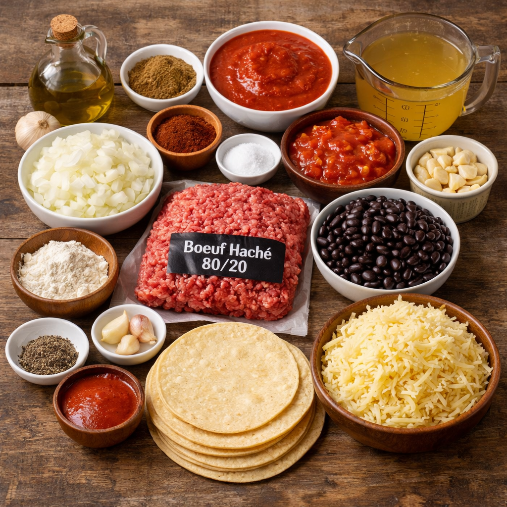 Ingredient Casserole d'Enchiladas de Boeuf