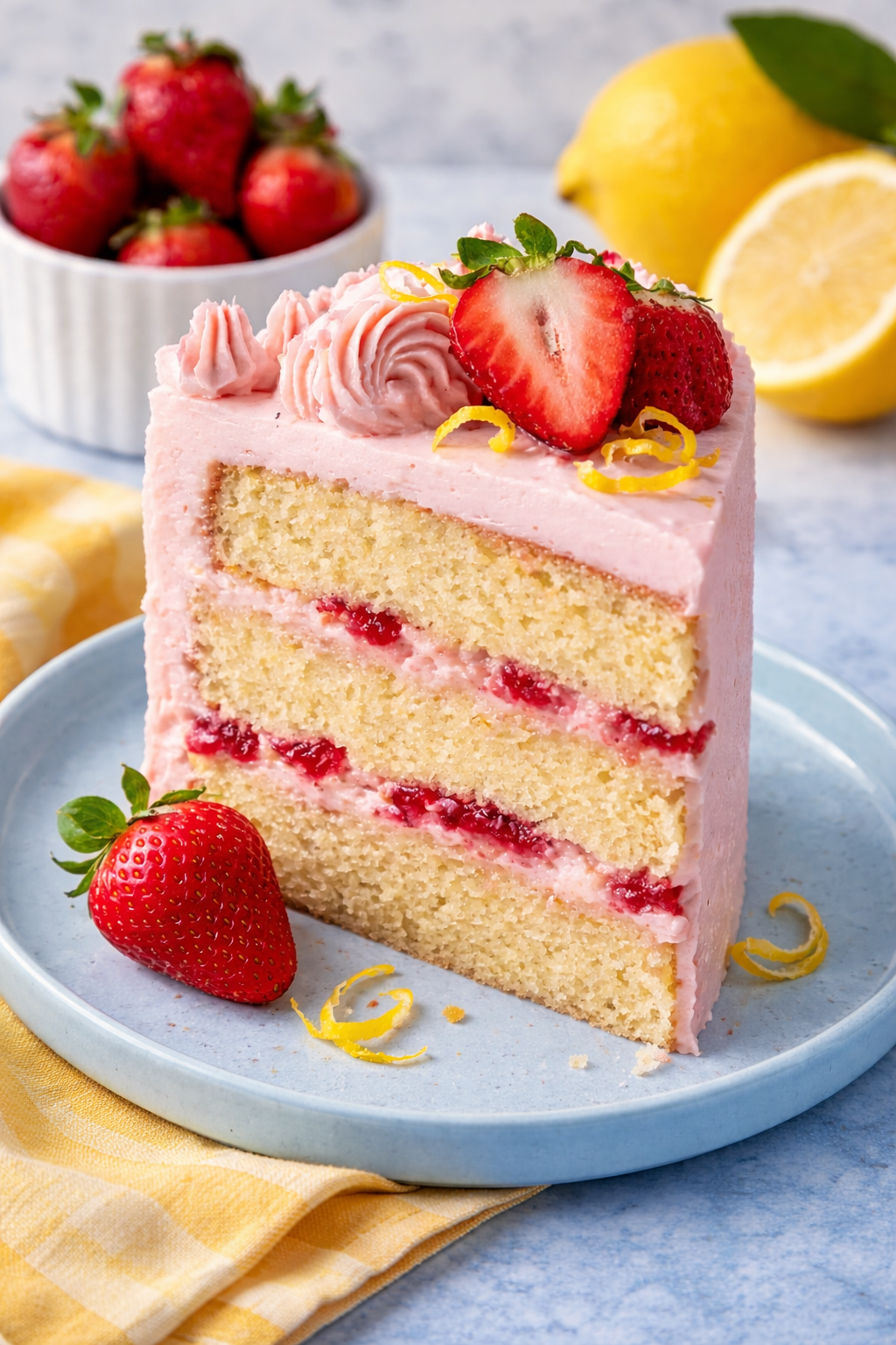 Tarte fraise citon serving