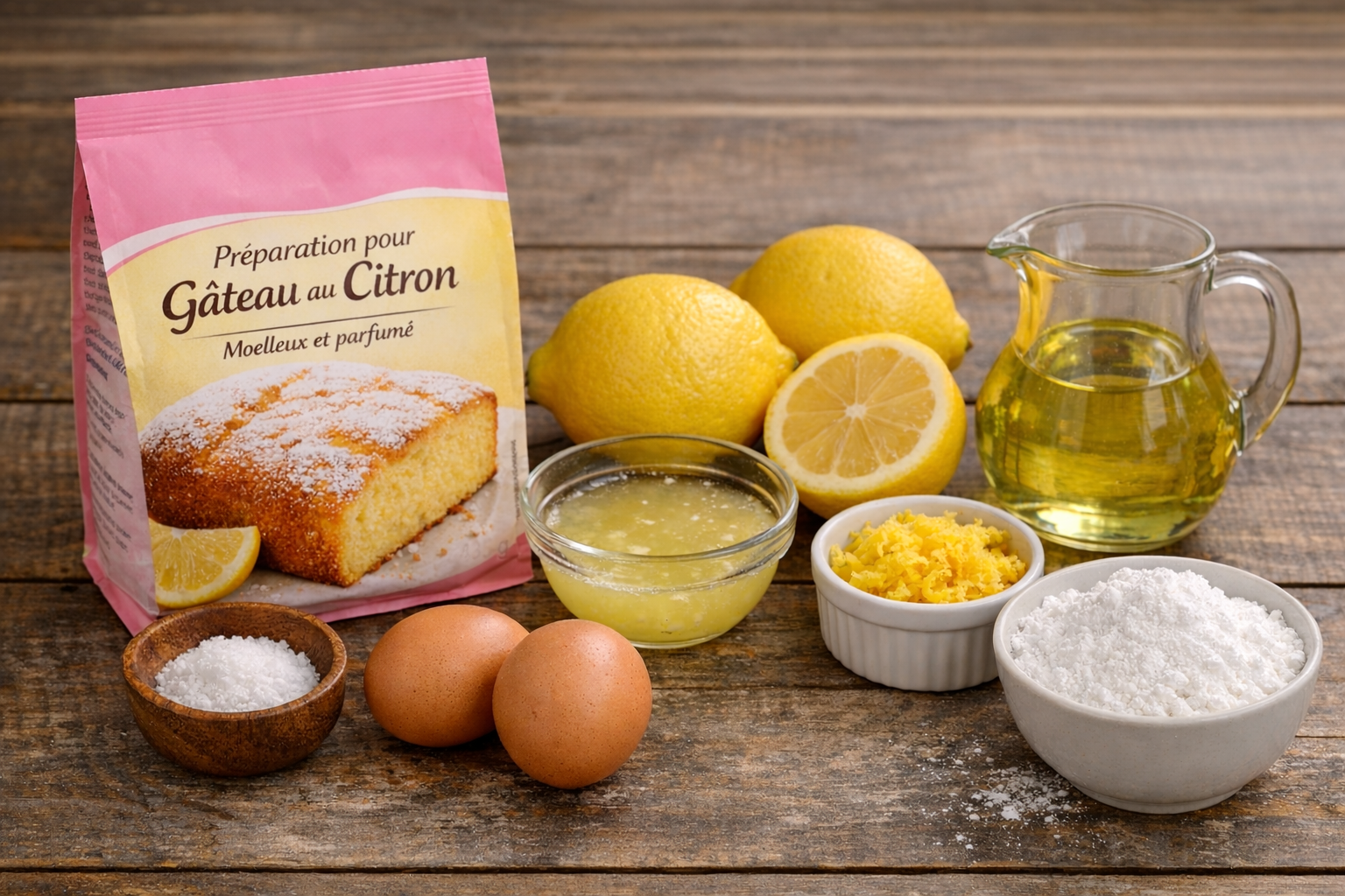 Ingrédients de la recette cookie au citron 