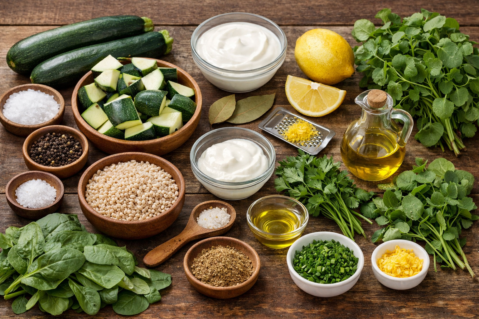  Ingredients de la recette Soupe d epinard gratinee au courgette